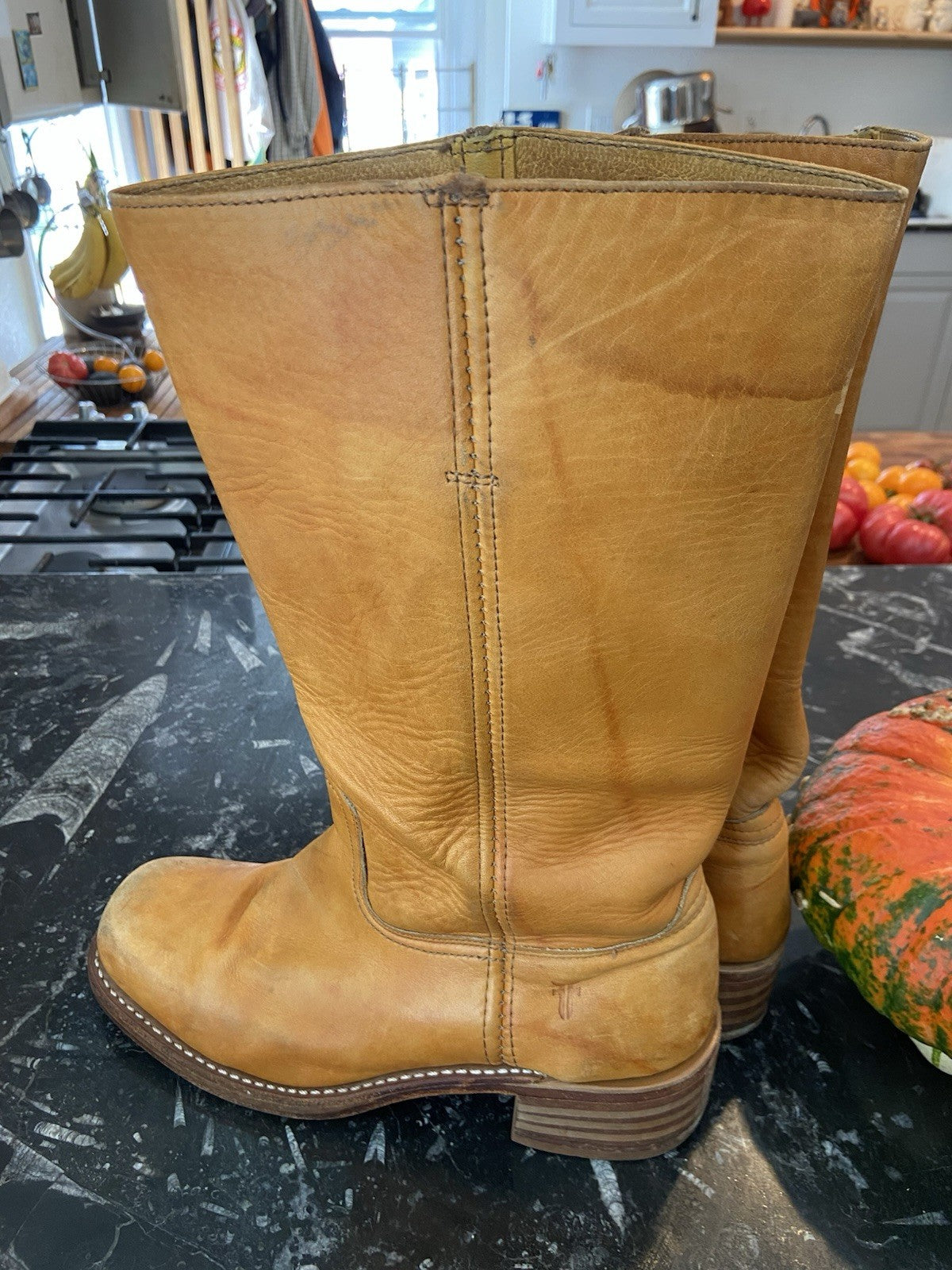 Vintage Women’s FRYE Light Brown Leather Campus Square Toe Size 10M
