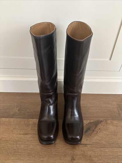 FRYE CAMPUS 14L BOOT WOMEN'S LEATHER BOOTS BOURBON SIZE 7.5 NEW