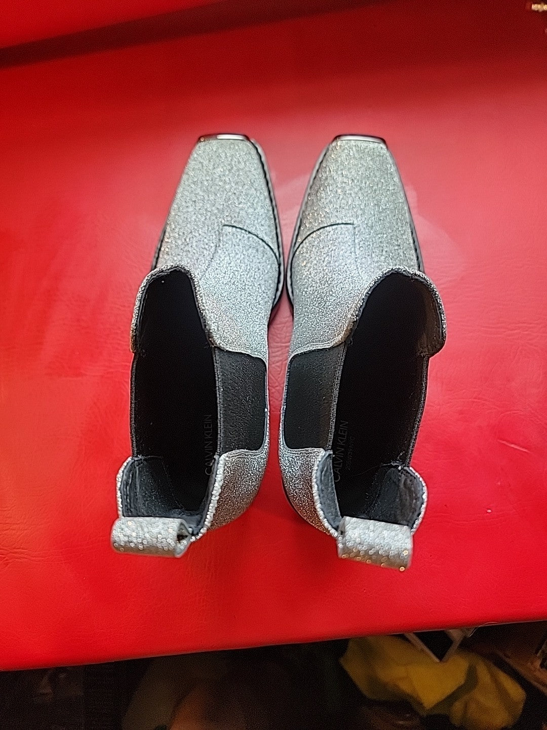 Calvin Klein X Raf Simons Boots Silver Western 205W39NYC Womens US 8.5
