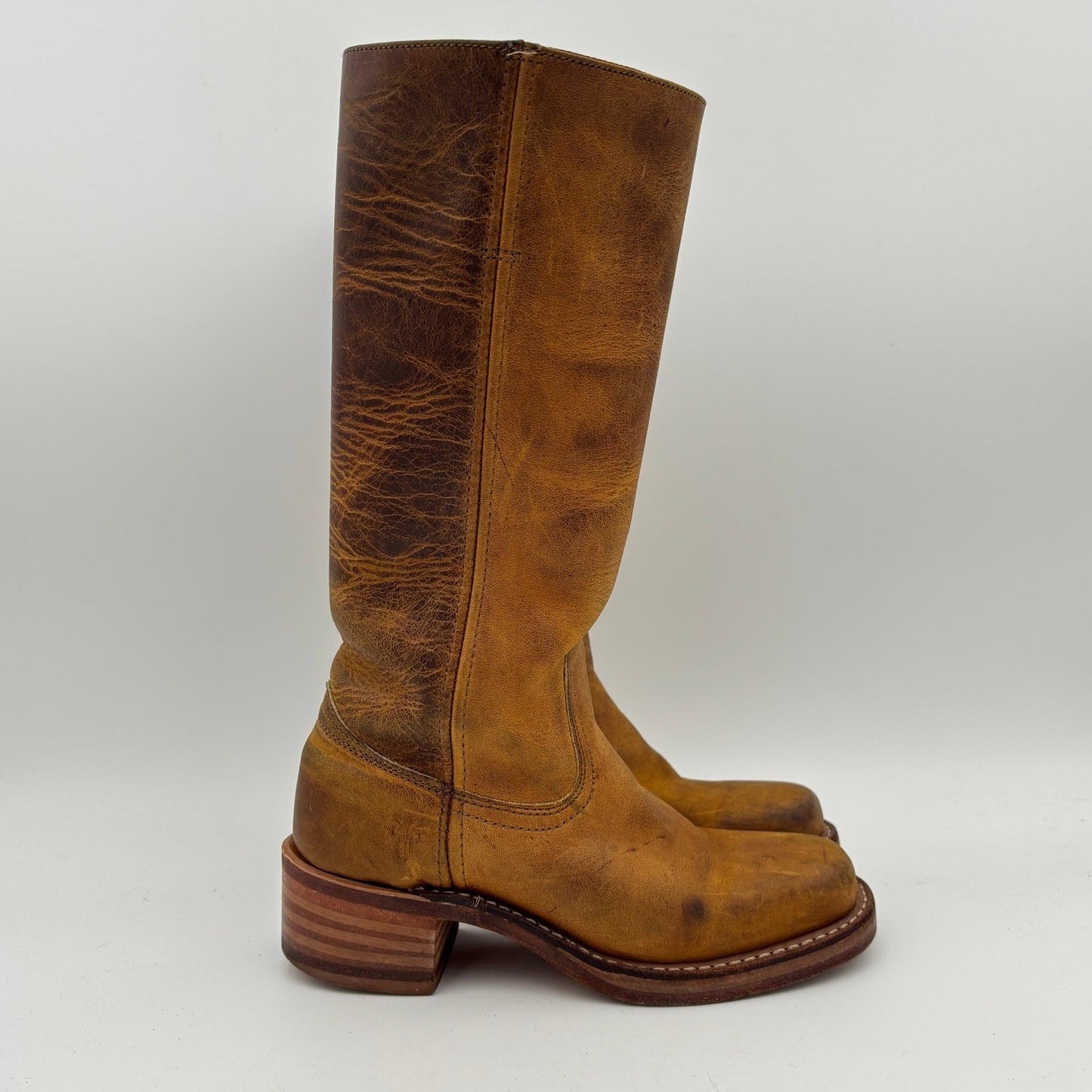Vintage Frye Campus 14L Boots Women's 5.5M Square Toe Western Boho