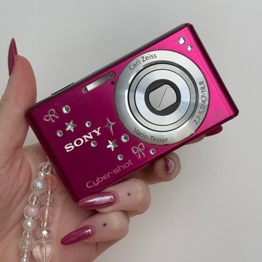 Used Sony CyberShot W530 Hot Pink Digital Camera Bundle