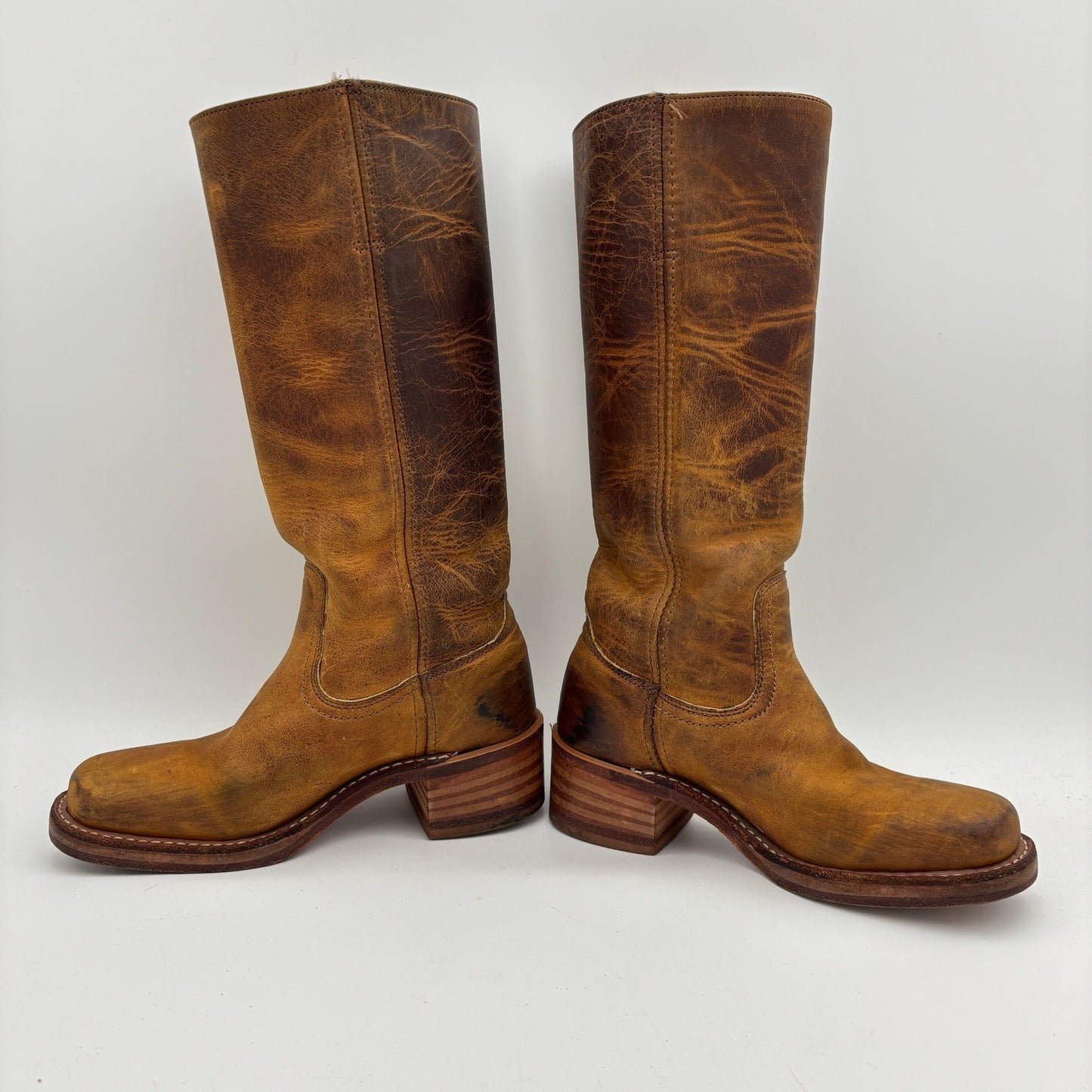 Vintage Frye Campus 14L Boots Women's 5.5M Square Toe Western Boho