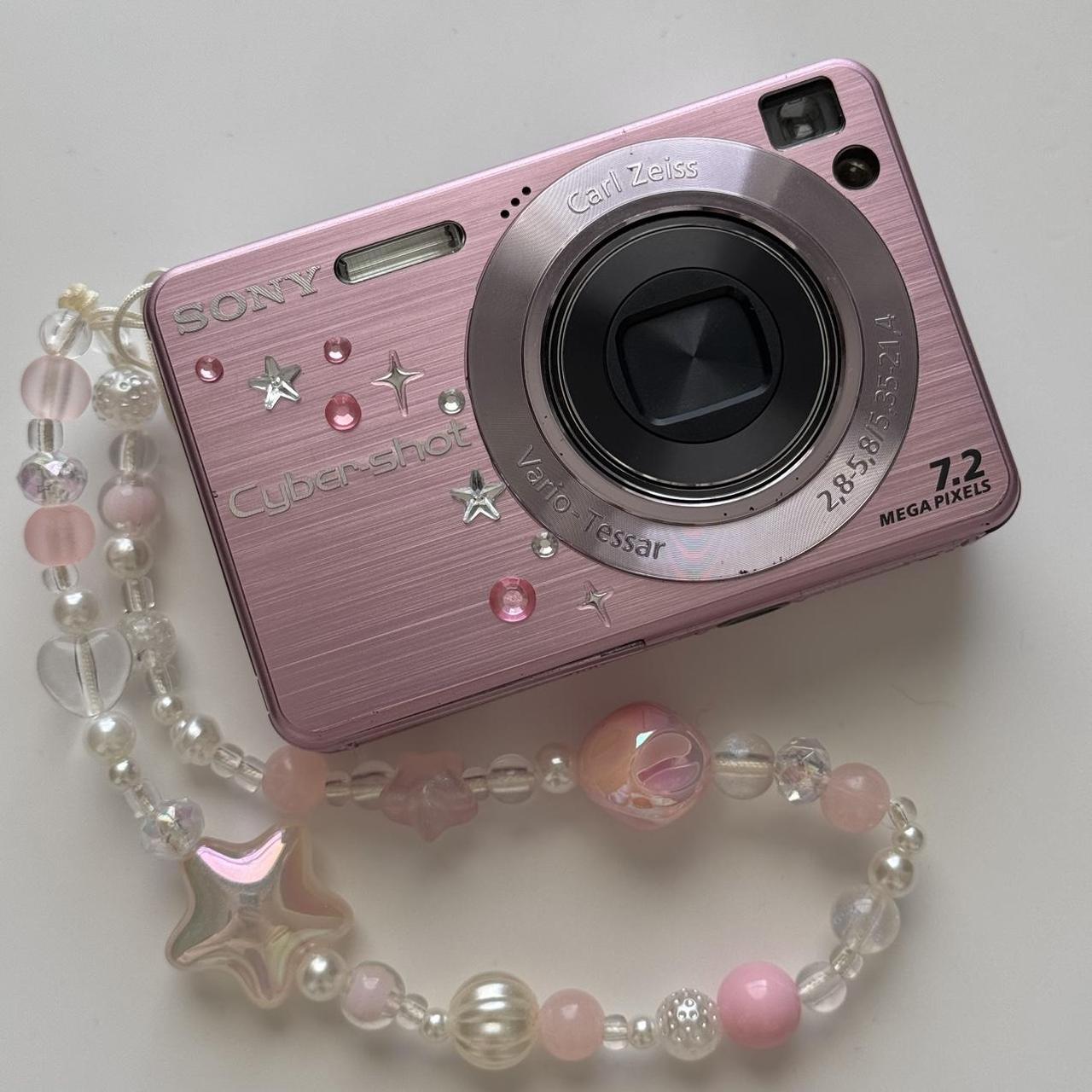 Used Sony Cybershot W120 Digital Camera Pastel Pink Digicam