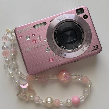 Used Sony Cybershot W120 Digital Camera Pastel Pink Digicam