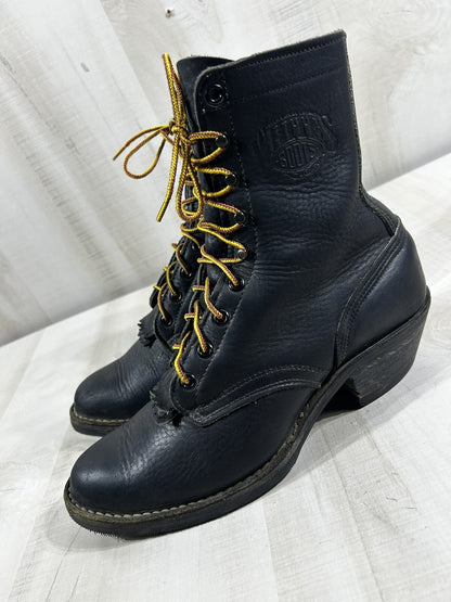 Size 9D- Women’s Whites Boots Packer Pointed Toe Black Leather