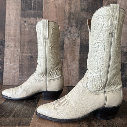Lucchese Classics Full Ostrich Western Cowboy Boots Womens 8 B