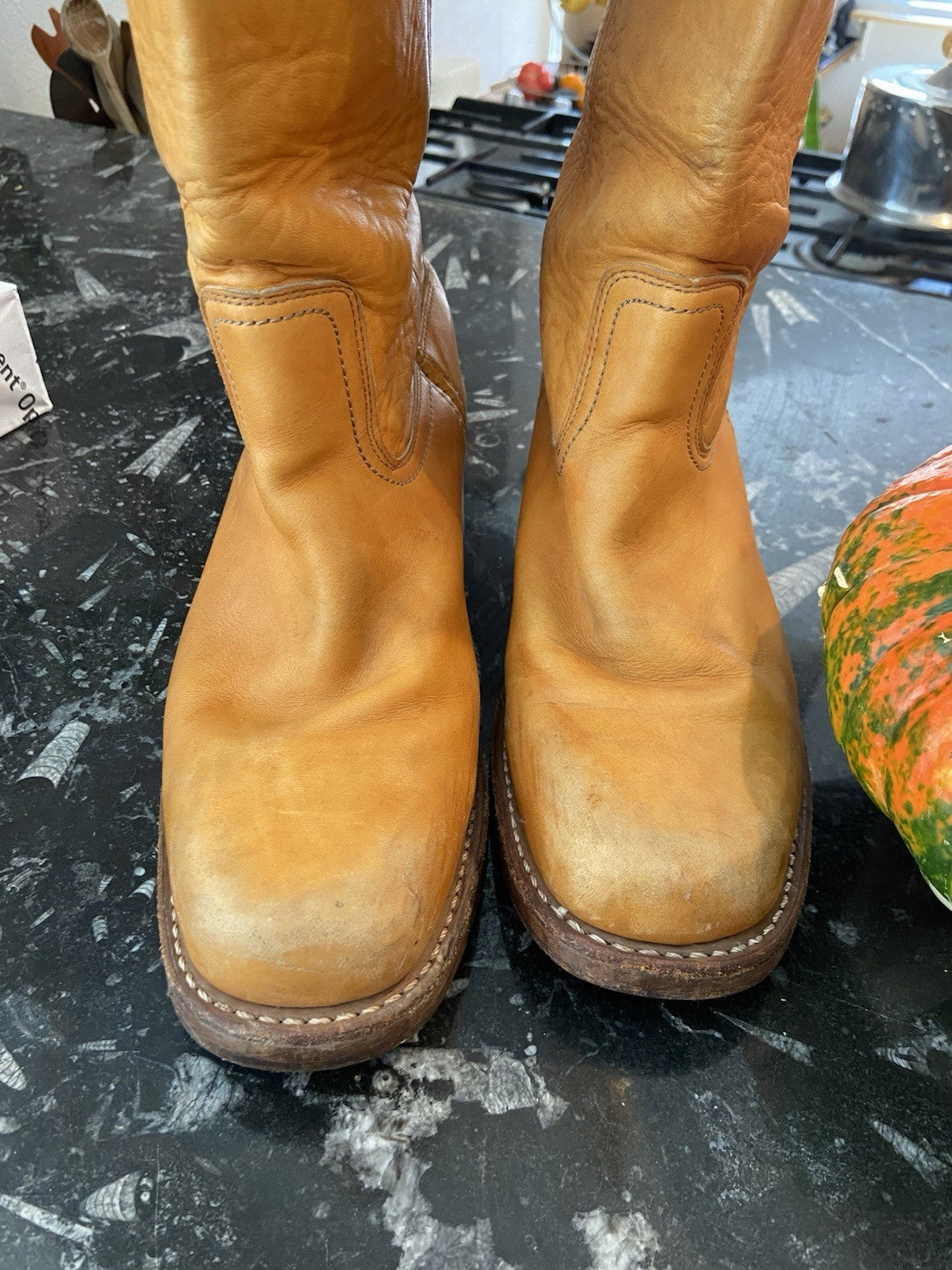 Vintage Women’s FRYE Light Brown Leather Campus Square Toe Size 10M