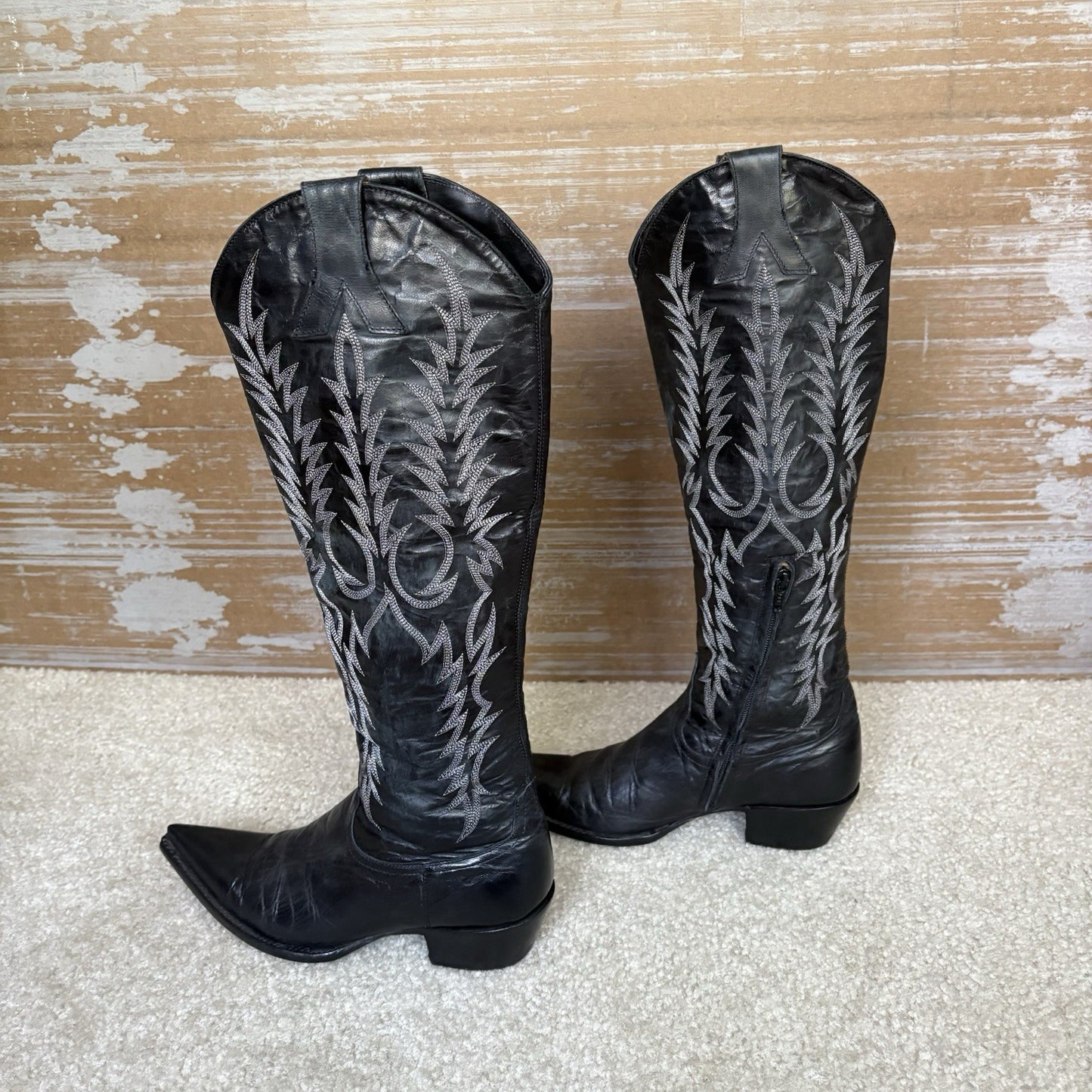Old Gringo Mayra Tall Cowboy Boots Black Western Boho NFR Rodeo Womens 8