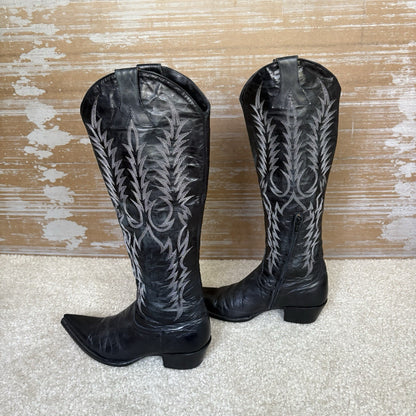 Old Gringo Mayra Tall Cowboy Boots Black Western Boho NFR Rodeo Womens 8