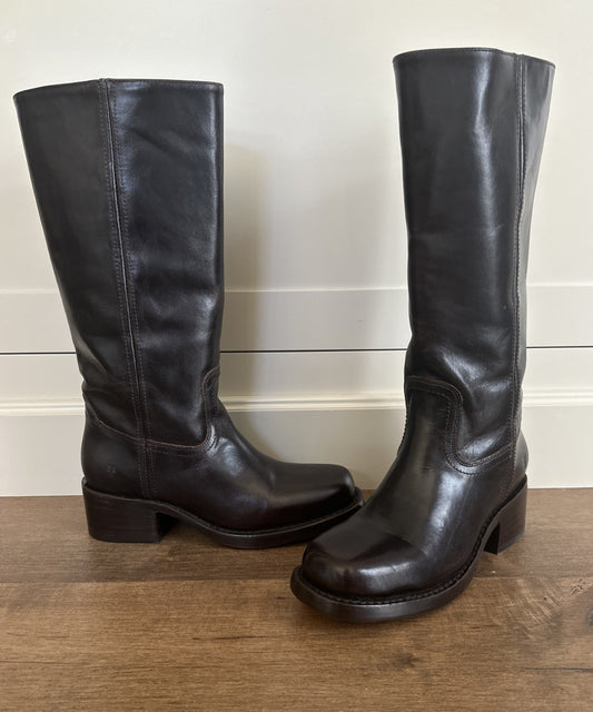 FRYE CAMPUS 14L BOOT WOMEN'S LEATHER BOOTS BOURBON SIZE 7.5 NEW