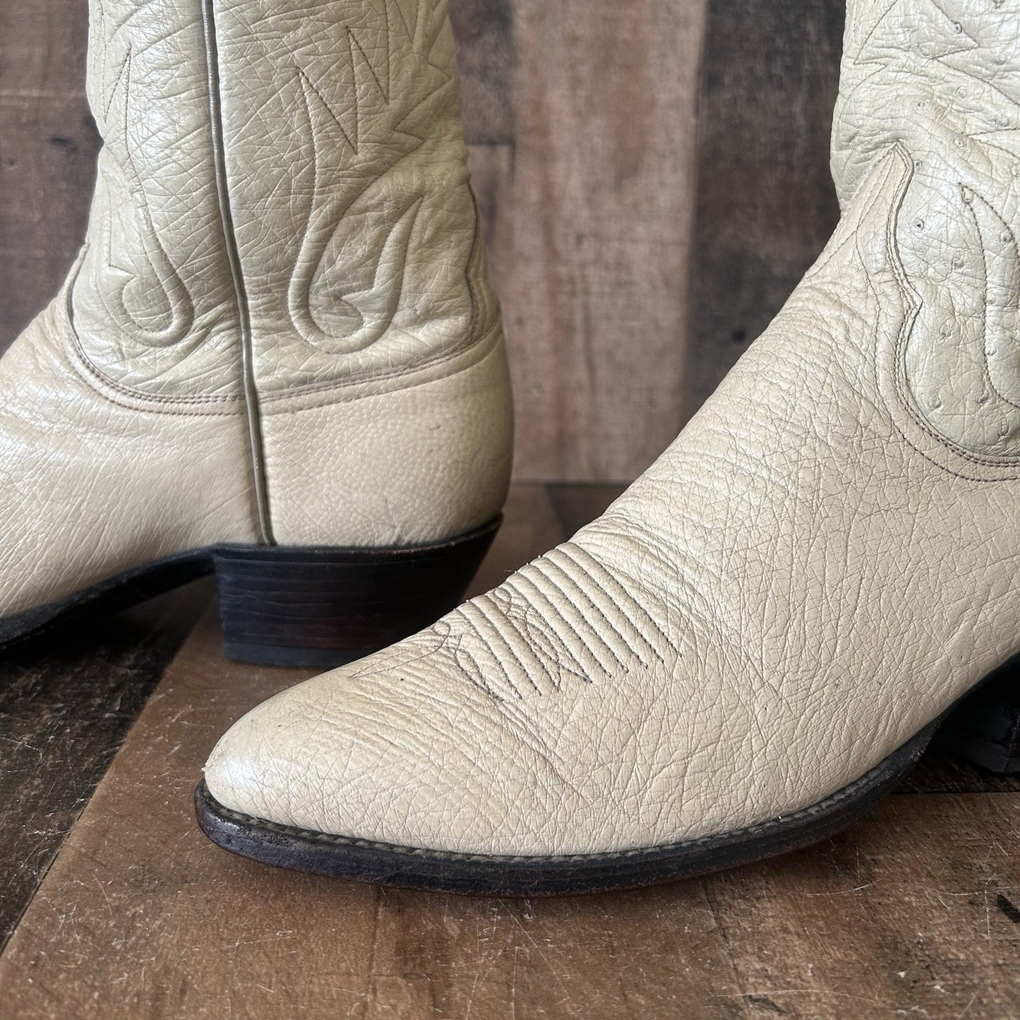 Lucchese Classics Full Ostrich Western Cowboy Boots Womens 8 B