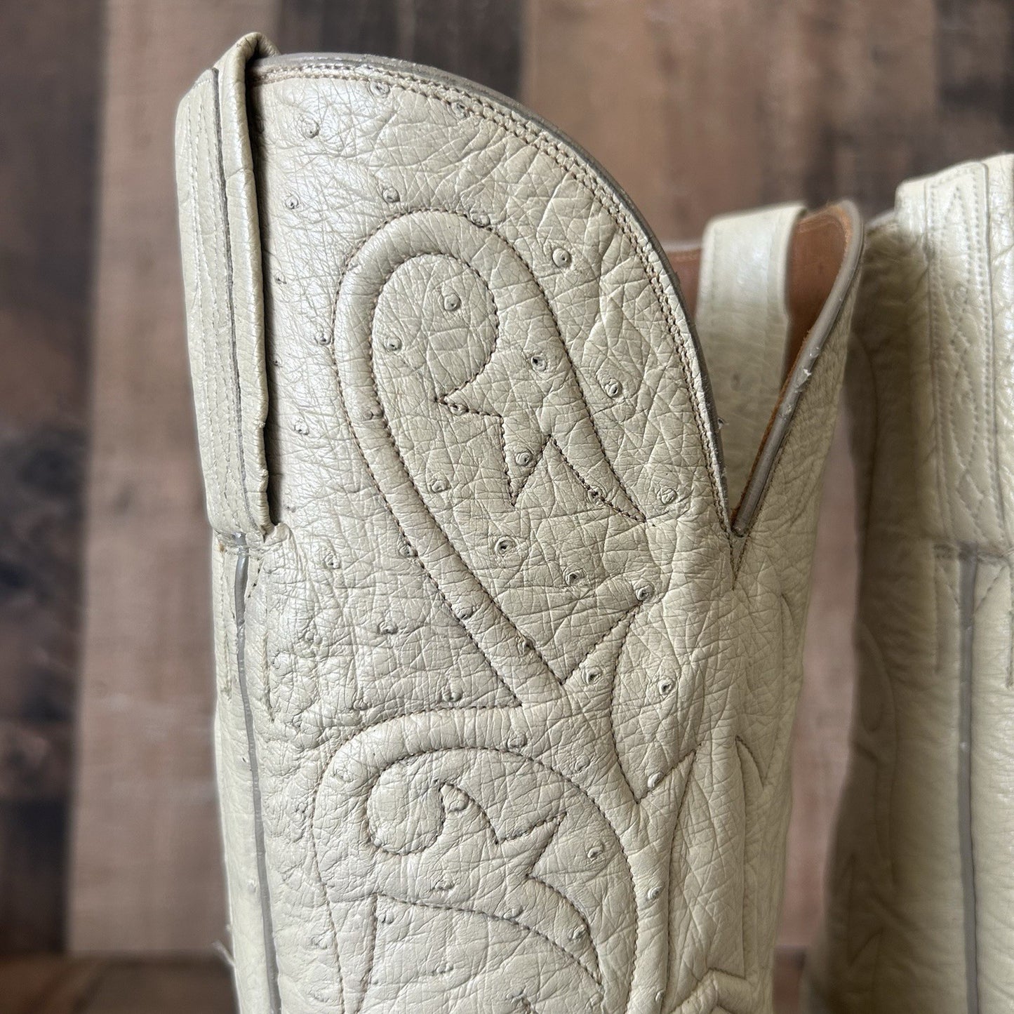 Lucchese Classics Full Ostrich Western Cowboy Boots Womens 8 B