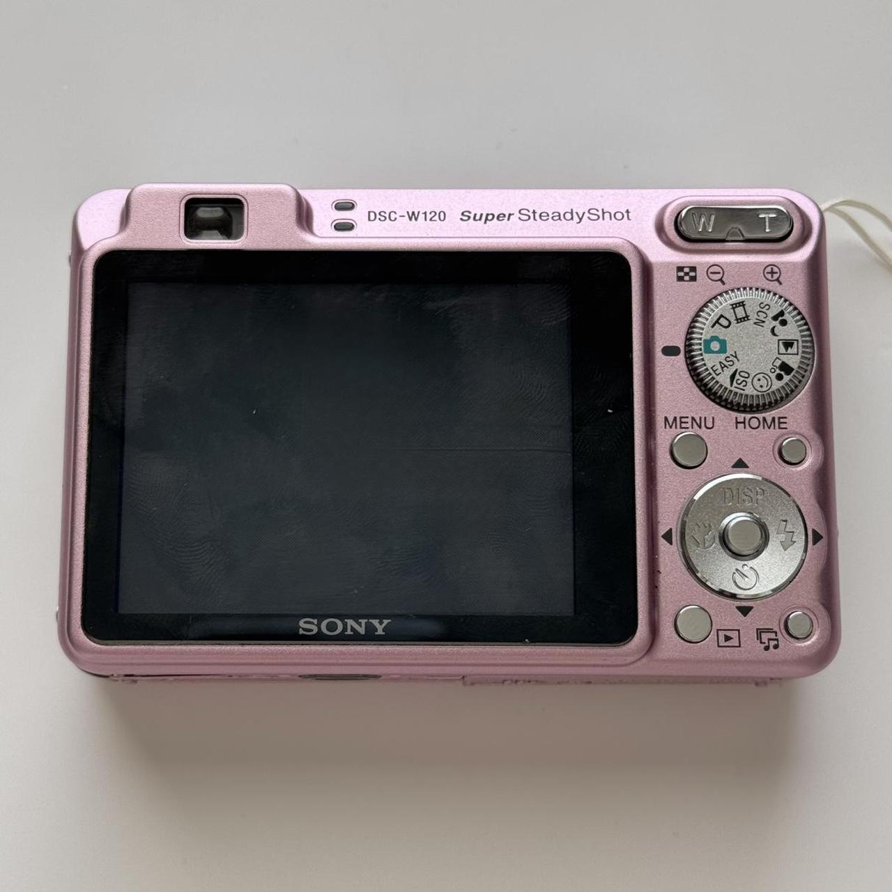 Used Sony Cybershot W120 Digital Camera Pastel Pink Digicam
