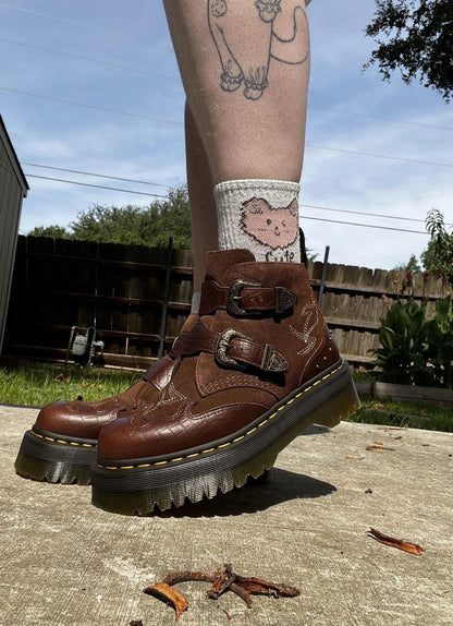 Dr Martens Devon GA Gothic Americana Western Platform Boots Womens Sz 9