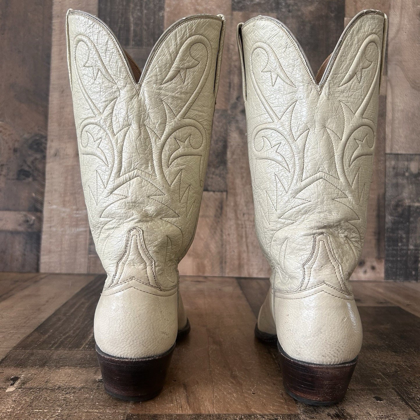 Lucchese Classics Full Ostrich Western Cowboy Boots Womens 8 B