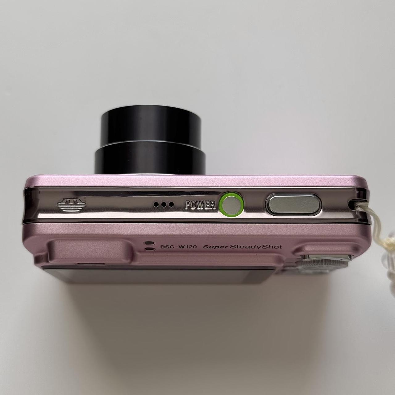 Used Sony Cybershot W120 Digital Camera Pastel Pink Digicam