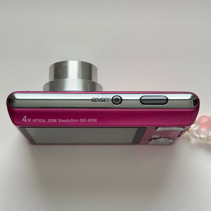 Used Sony CyberShot W530 Hot Pink Digital Camera Bundle