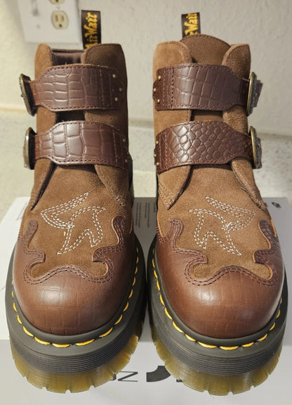 Dr Martens Devon GA Gothic Americana Western Platform Boots Womens Sz 9