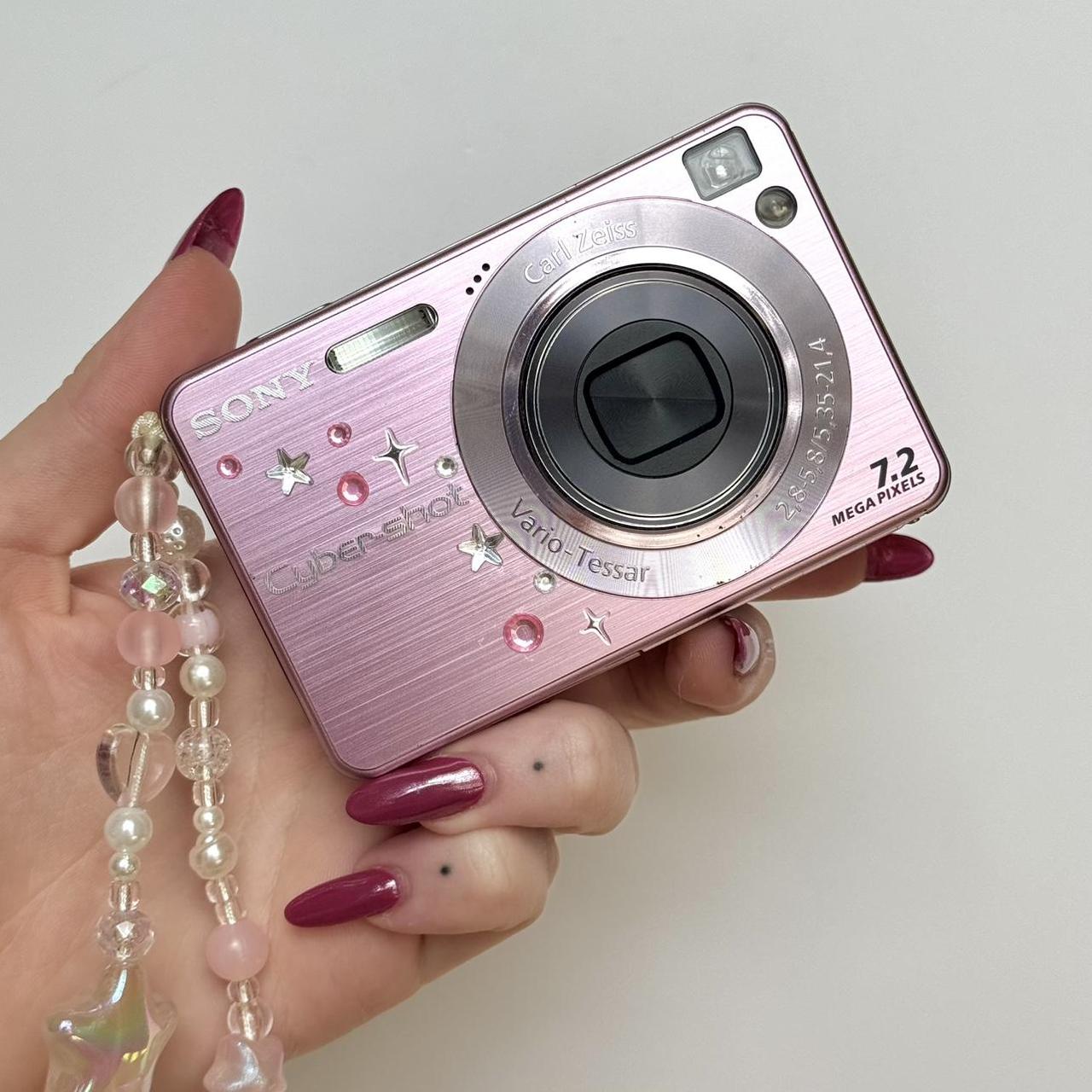 Used Sony Cybershot W120 Digital Camera Pastel Pink Digicam