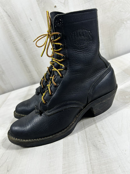 Size 9D- Women’s Whites Boots Packer Pointed Toe Black Leather