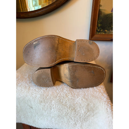Vintage Frye Distressed Leather Tall Pull On campus Boots Women's