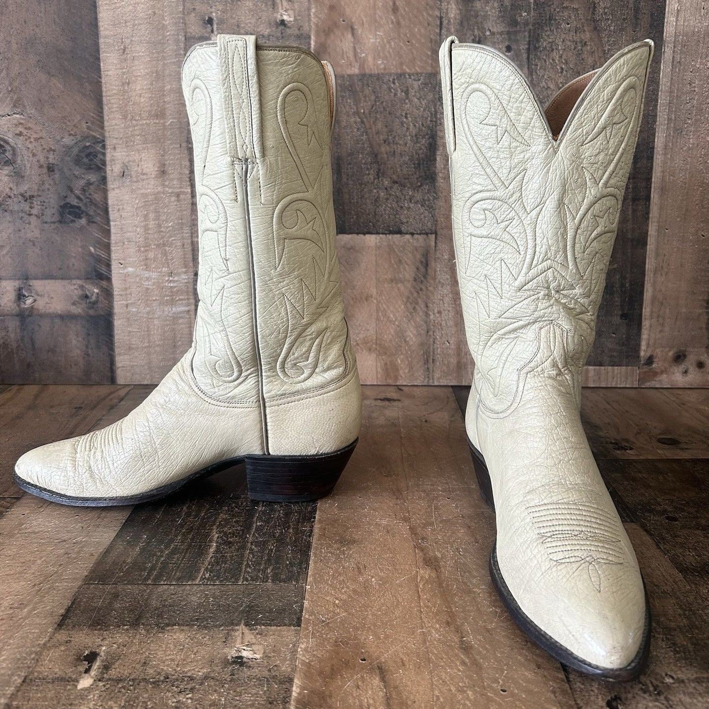 Lucchese Classics Full Ostrich Western Cowboy Boots Womens 8 B