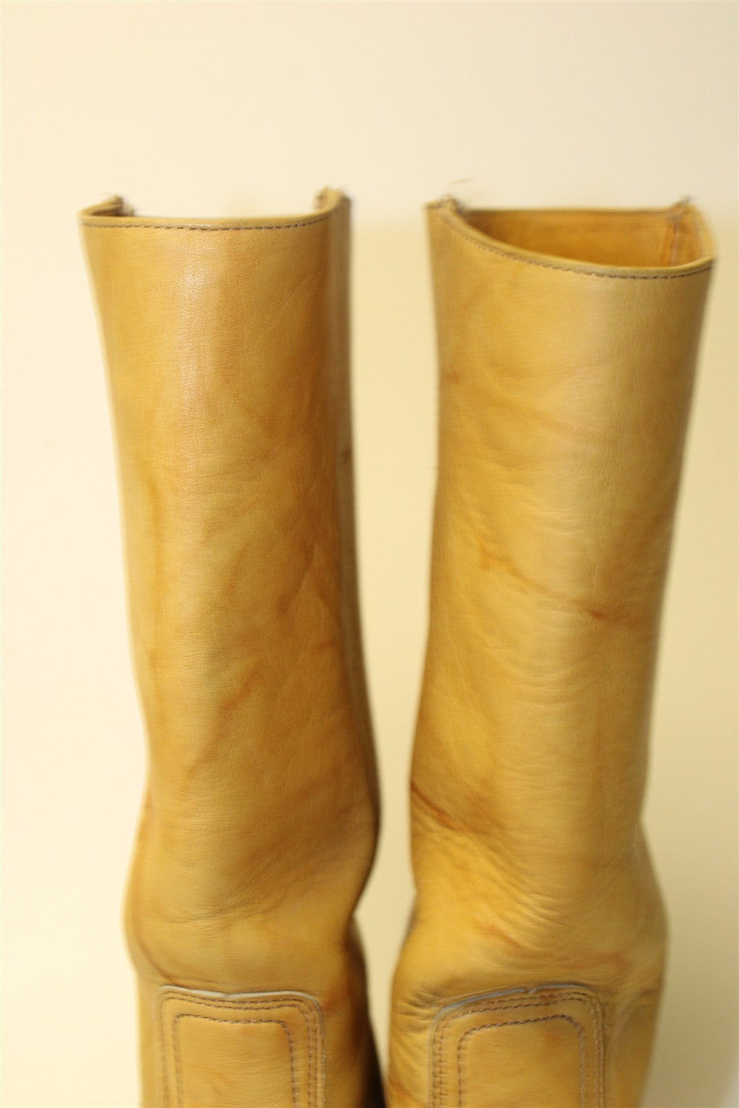 Frye USA Made 77050 Campus 14L Womens 9 M Tan Leather Western Riding Boots