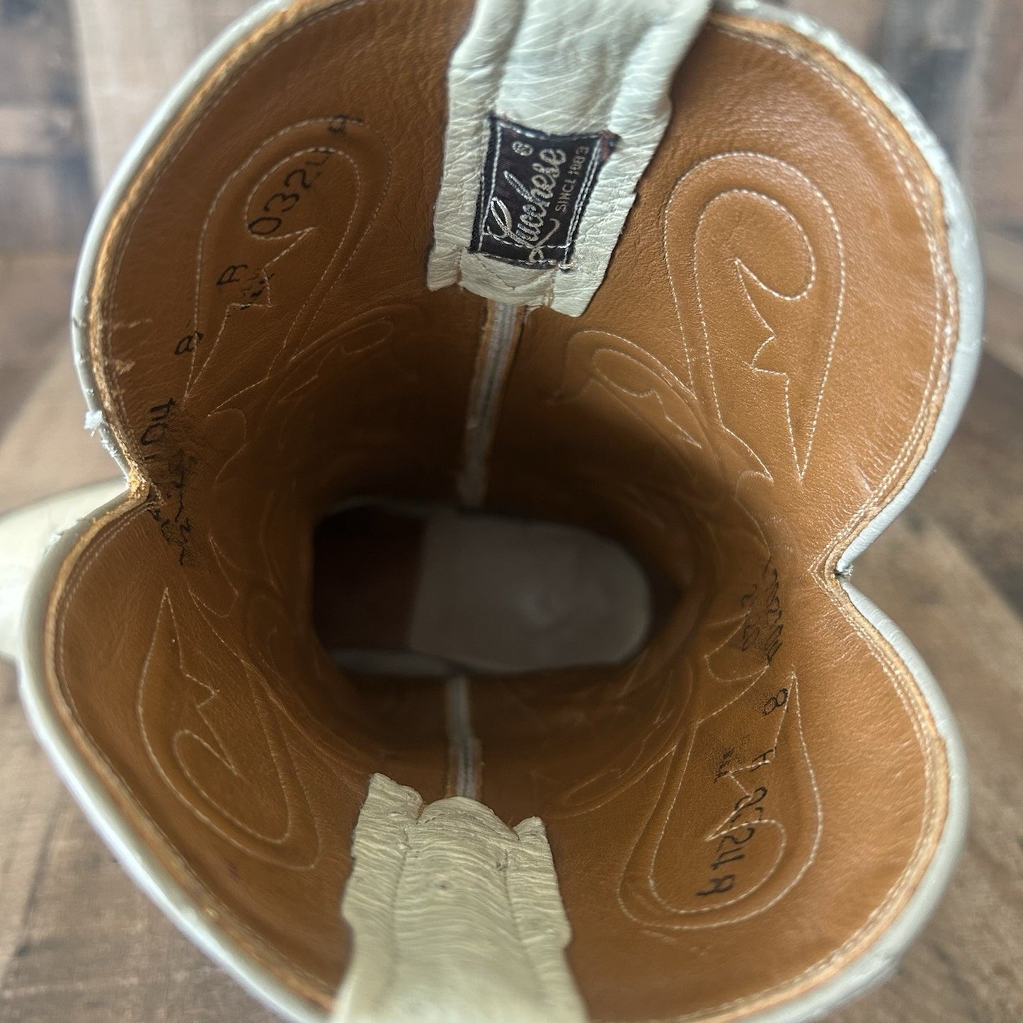 Lucchese Classics Full Ostrich Western Cowboy Boots Womens 8 B