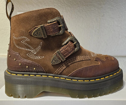 Dr Martens Devon GA Gothic Americana Western Platform Boots Womens Sz 9