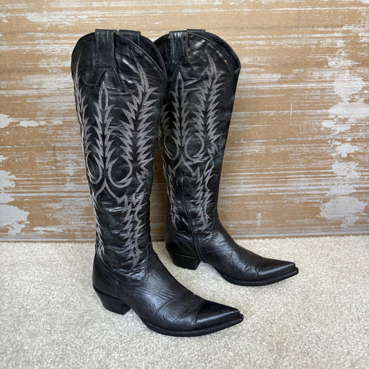 Old Gringo Mayra Tall Cowboy Boots Black Western Boho NFR Rodeo Womens 8