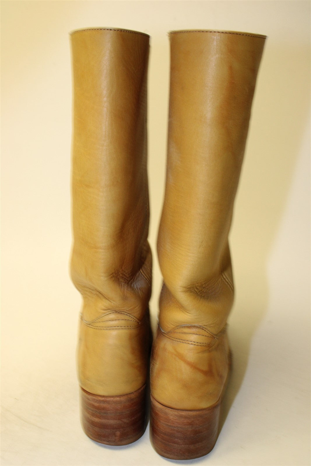 Frye USA Made 77050 Campus 14L Womens 9 M Tan Leather Western Riding Boots
